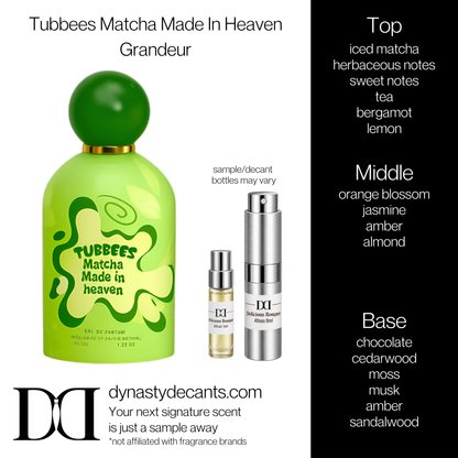 Fragrance sample bottle for Tubbees Matcha Made In Heaven by Grandeur