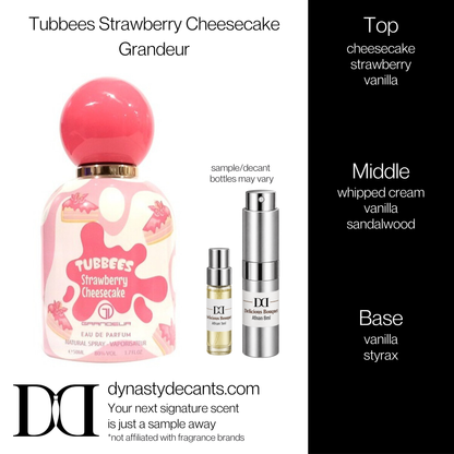 Fragrance sample bottle for Tubbees Strawberry Cheesecake by Grandeur