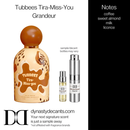 Fragrance sample bottle for Tubbees Tira-Miss-You by Grandeur