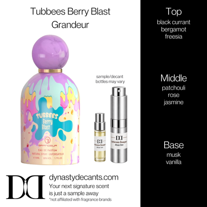 Fragrance sample bottle for Tubees Berry Blast by Grandeur
