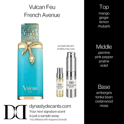 Fragrance sample bottle for Vulcan Feu by French Avenue