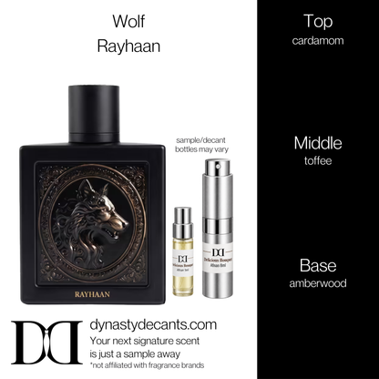 Fragrance sample bottle for Wolf by Rayhaan