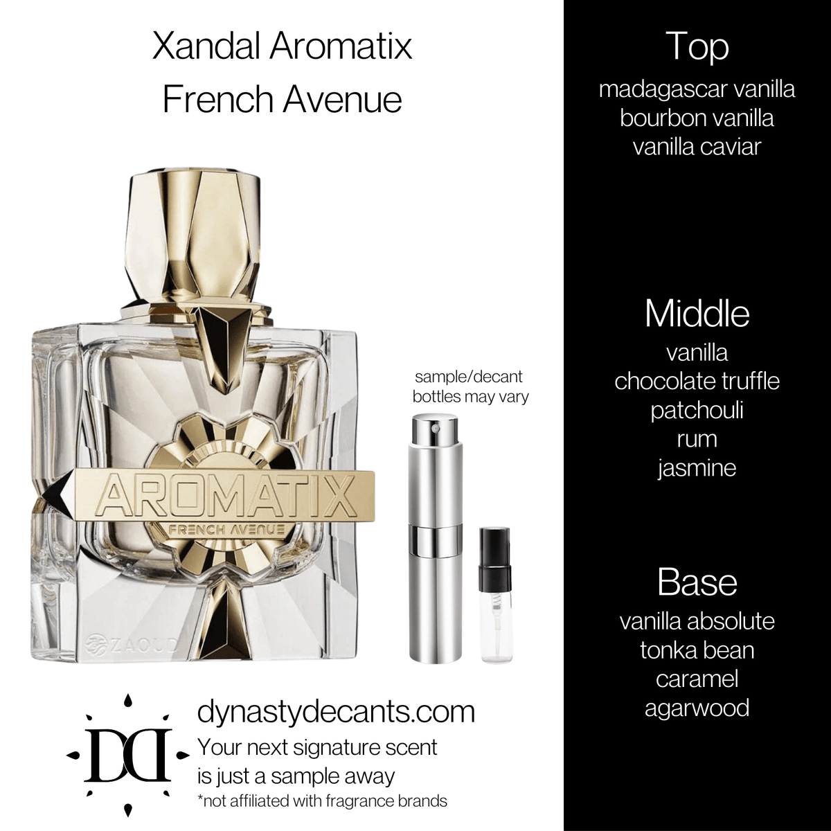 Fragrance sample bottle for X Xandal by Aromatix X French Avenue