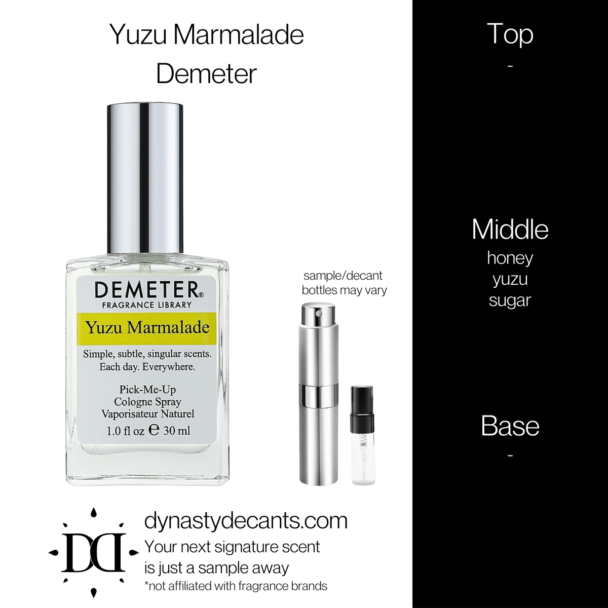 Fragrance sample bottle for Yuzu Marmalade by Demeter
